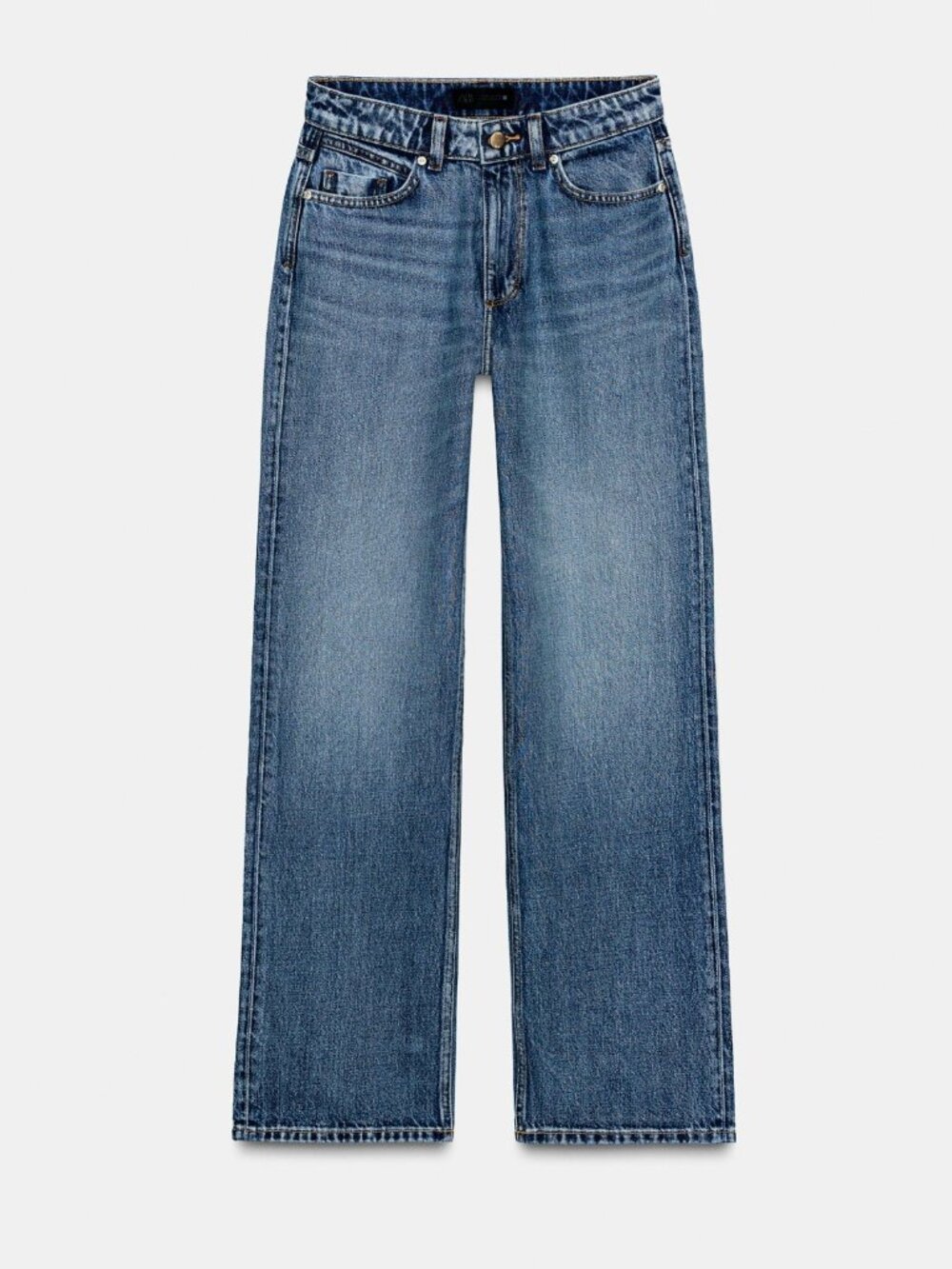 NWOT - Zara - Z1975 High Waist Straight Long Length Jeans - Size 6